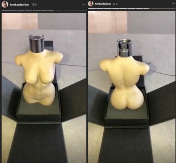 Kim Kardashian lanza perfume con forma de su cuerpo desnudo