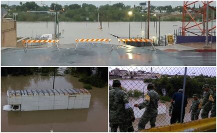 Se desborda río Bravo en Nuevo Laredo; cierran accesos de puentes internacionales