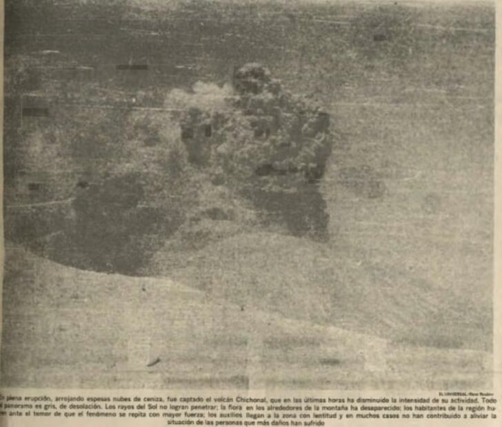 Cuando la erupción del volcán Chichonal cubrió de gris a Chiapas y Tabasco