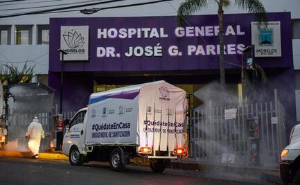 Sanitizan hospitales y espacios públicos en Morelos; van 32 muertos por Covid-19