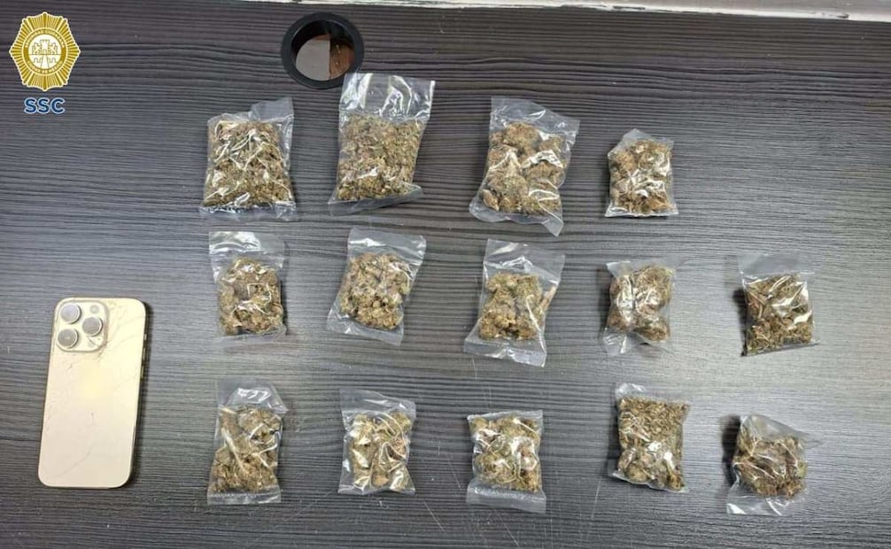 Al hombre de 30 años le fueron decomisadas varias dosis de drogas.  Foto: Especial.