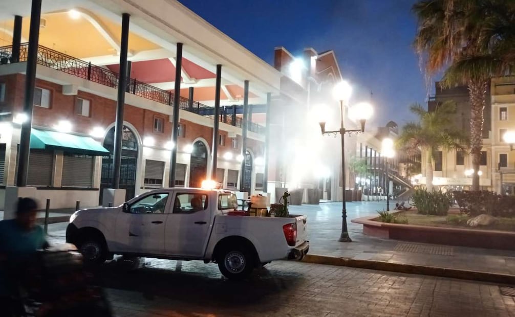 Tamaulipas fumiga lugares públicos para prevenir dengue, sarampión y tosferina. Foto: Especial