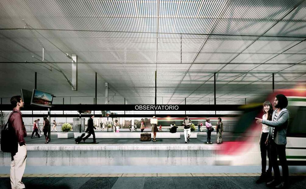 Tren Interurbano México-Toluca en la estación Observatorio Foto: Especial