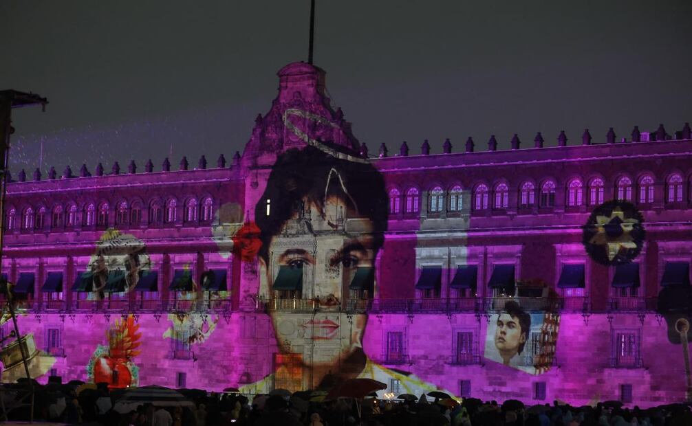 Espectáculo de videomapping "Memoria Luminosa. México Tenochtitlan 700 años" este miércoles 16 de julio de 2025, sin referencias al aborto. Foto: Gabriel Pano/ EL UNIVERSAL