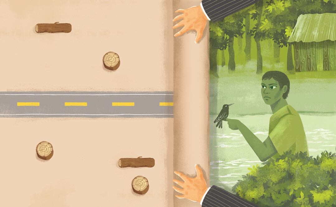 Hay espacios de tranquilidad en el Abujao, en Perú. El agua es más que un protago n i sta en las vidas de los lugareños. Foto: SEBASTIÁN CASTAÑEDA. CORTESÍA