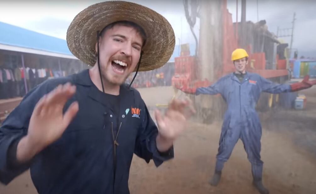 MrBeast construye 100 pozos de agua potable en África. / Foto: Captura de video de Youtube.
