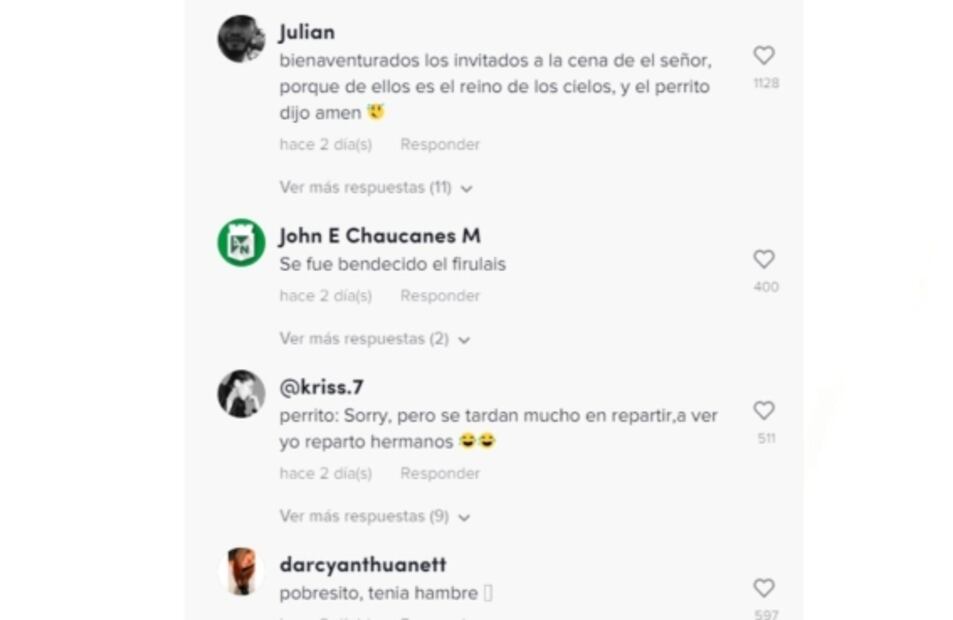 Firulais ya no va al cielo: video en Tik Tok del perrito que se roba pan durante misa