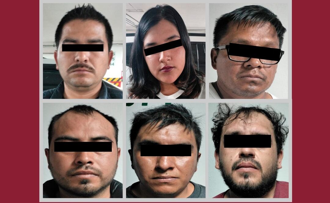 Lo que policías estatales lograron detener a una mujer y a cinco hombres posibles implicados en el rapto y portación de arma de fuego. Foto: Especial