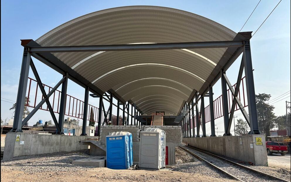 Hay retraso en las obras de ampliación del Tren Suburbano al Aeropuerto Internacional Felipe Ángeles, el viernes 14 de febrero de 2025, en el Edomex. Foto: Arturo Contreras/EL UNIVERSAL