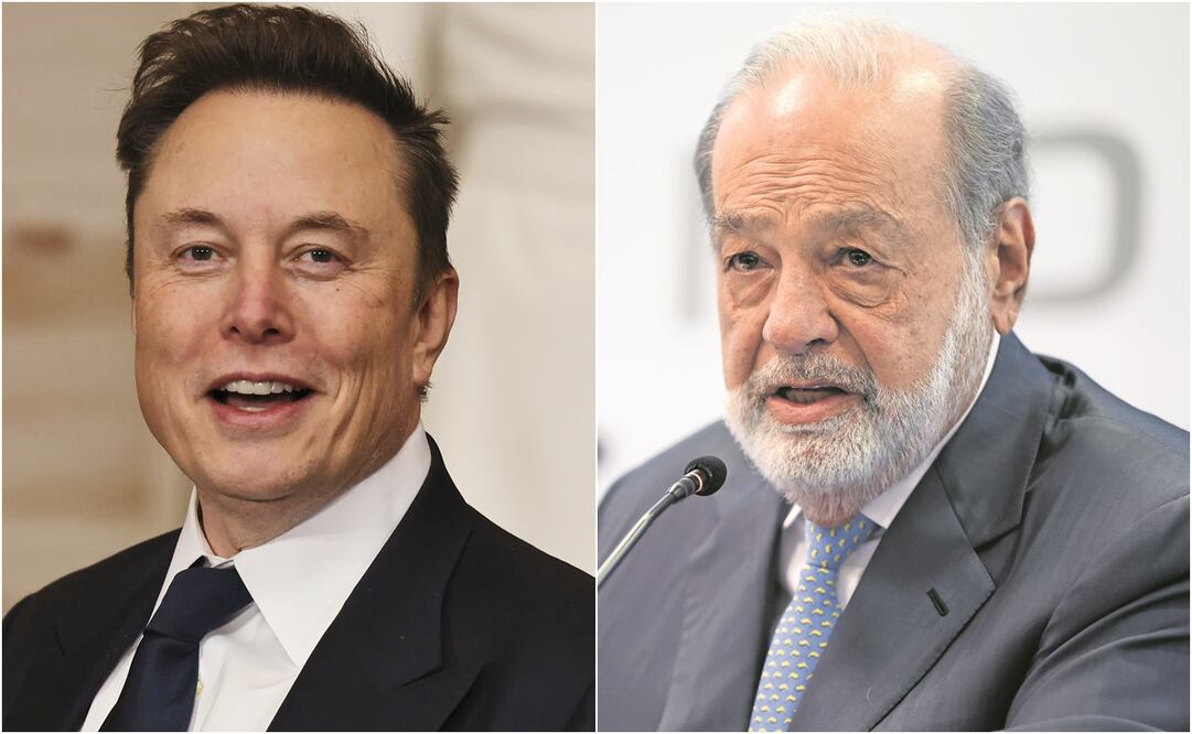 El fundador de SpaceX reaccionó con un emoji a la publicación del usuario que habla sobre el empresario mexicano. Foto: AP y Berenice Fregoso. EL UNIVERSAL