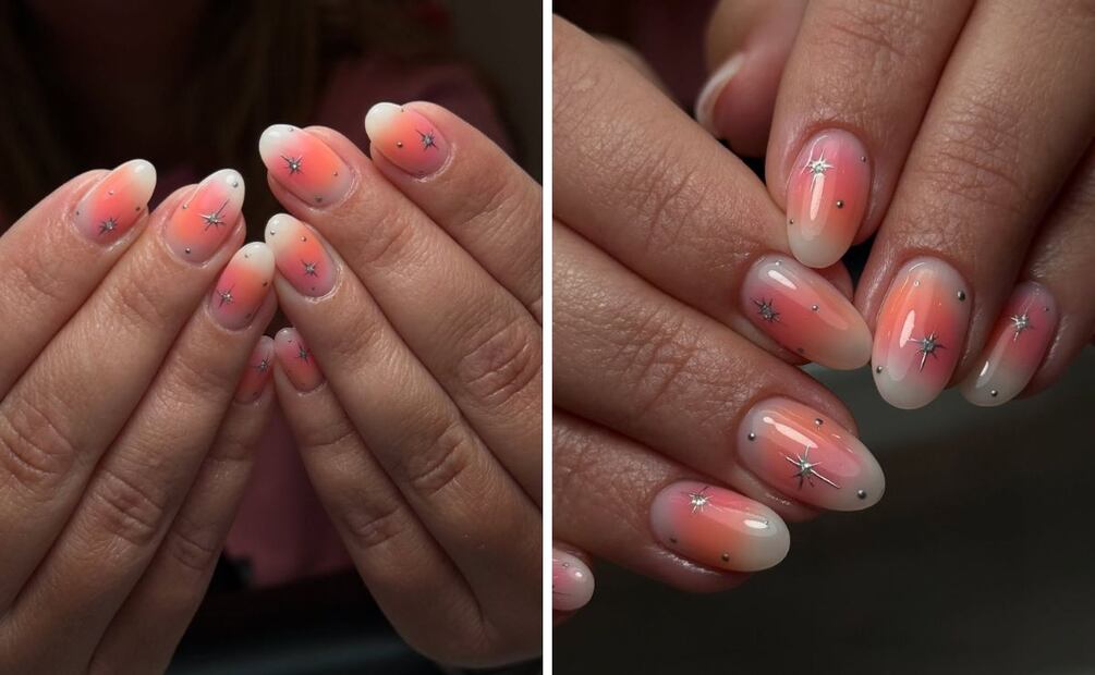 Las uñas aura son de las favoritas de la temporada. Foto: Especial. Instagram @emznailedit