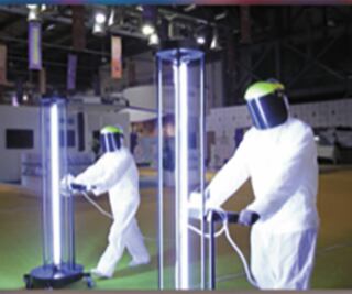 Así se desinfecta una feria del libro internacional 