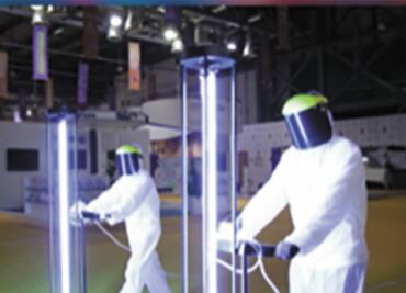 Así se desinfecta una feria del libro internacional