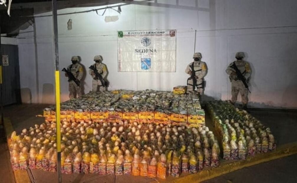 Aseguran 334 mdp en metanfetamina escondida en cargamento de dulces en Sonora