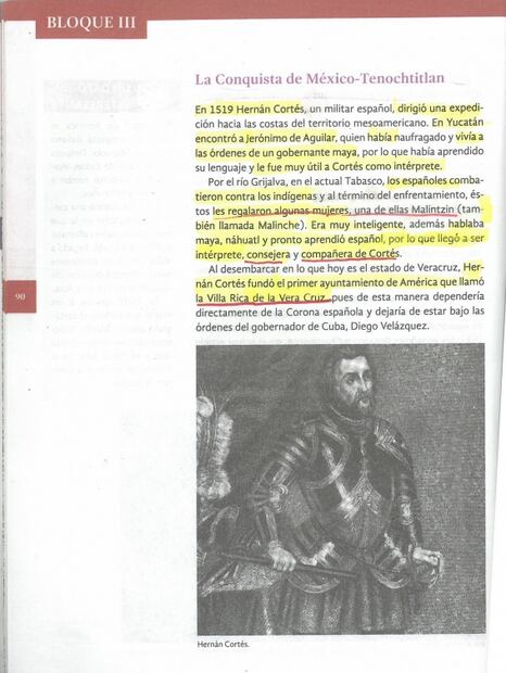 Hernán Cortés en los libros de texto