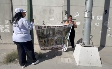 A casi un año, familiares del crematorio Plenitud se manifiestan en instalaciones de la FGE de Ciudad Juárez; renuevan mural  