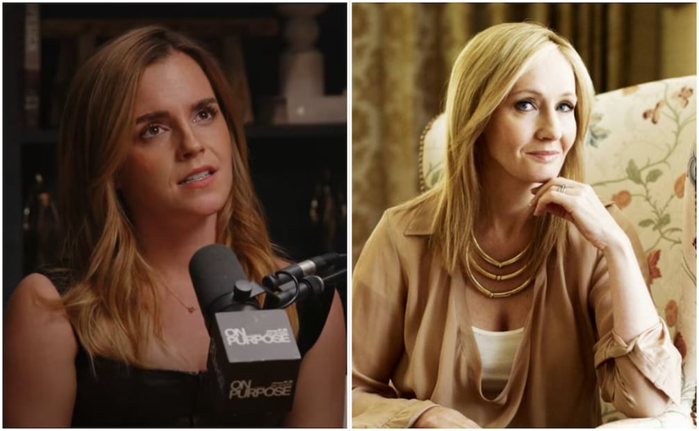 Emma Watson deja de lado sus diferencias políticas al recordar a J.K Rowling, esto dijo la actriz. Foto: Captura de pantalla y Archivo. EL UNIVERSAL