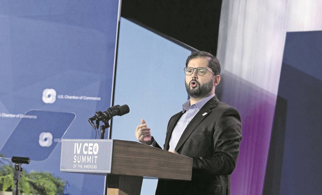 El presidente de Chile, Gabriel Boric, en el marco de la Cumbre de las Américas, el 8 de junio en Los Ángeles. Foto: Archivo/ AFP.