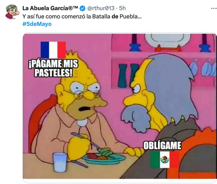 Los mejores memes que dejó la conmemoración de la Batalla de Puebla. Foto: Captura de pantalla