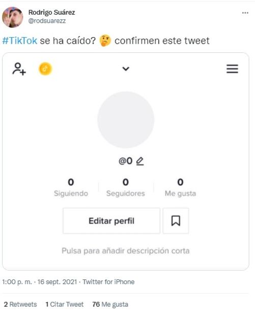 Se cae Tik Tok y usuarios salen a compartir memes en Twitter