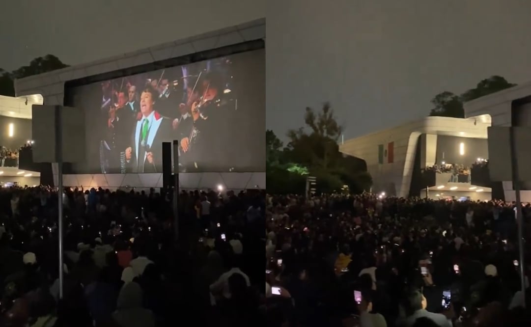 Fanáticos de Juan Gabriel disfrutando de la proyección de su concierto en la Cineteca Nacional. Foto: Vía X.