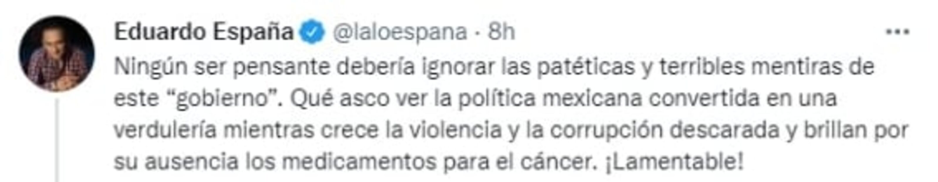 “Este gobierno está de la chin…”: Lalo España lanza video de crítica al “dizque presidente”