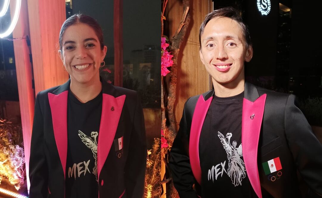 Alejandra Orozco y Emiliano Hernández posan con el uniforme de gala FOTO: ARTURO SANGUINO - EL UNIVERSAL