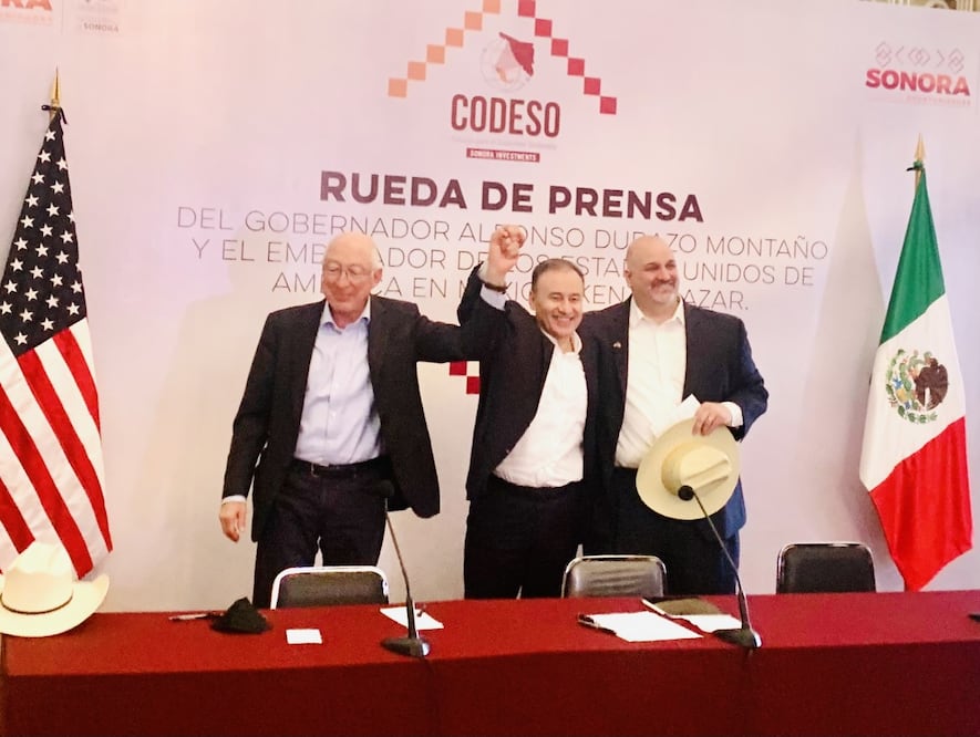 Se reúnen gobernador de Sonora y el embajador de EU en México