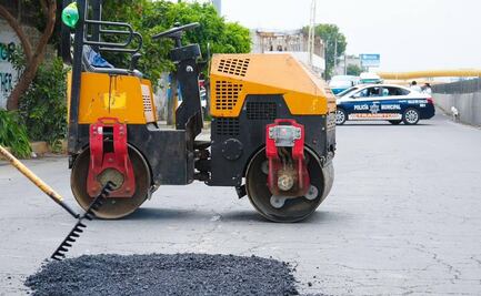 Cierran lateral de autopista México-Puebla por obras de bacheo