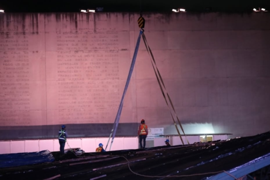 Comienza el retiro de la techumbre de Templo Mayor que colapsó hace seis meses