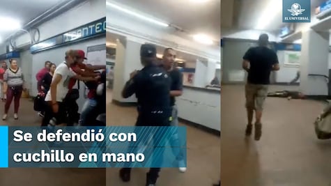 Captan riña en la estación Panteones de la Línea 2 del Metro CDMX