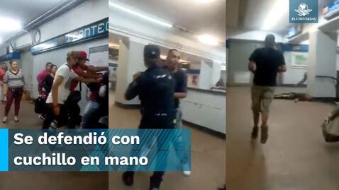 Captan riña en la estación Panteones de la Línea 2 del Metro CDMX
