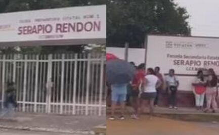 Padres protestan en preparatoria de Mérida por presunto abuso sexual por parte de un docente; es separado de sus funciones