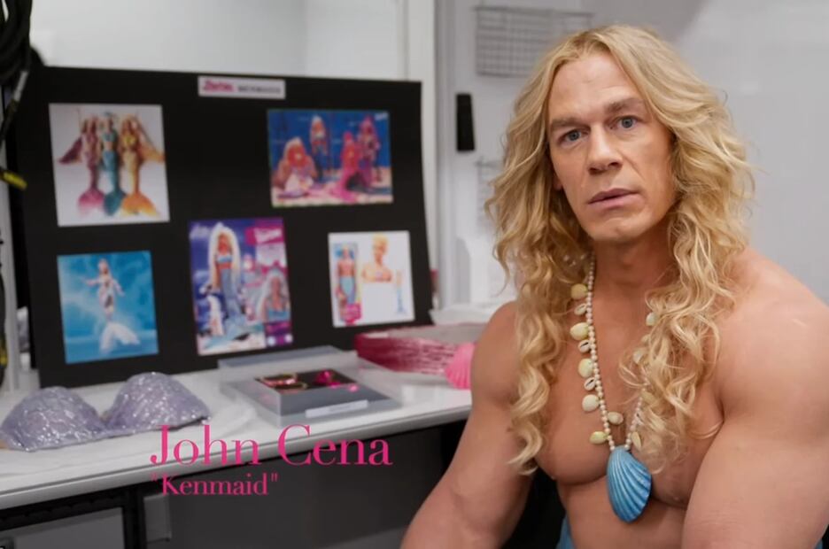 John Cena caracterizado como Ken Tritón. Foto: YouTube
