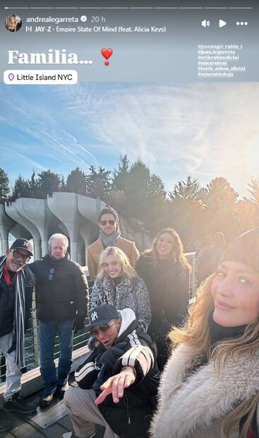 Andrea Legarreta comparte foto de sus vacaciones en Nueva York con su ex Erik Rubín y si yerno Tarik Othon.