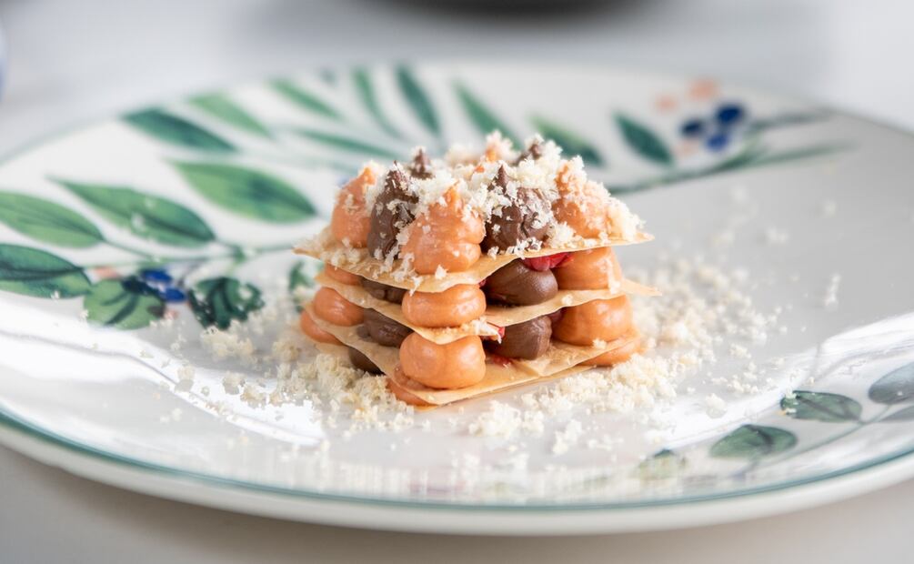 Mil hojas de mamey con chocolate. Foto: Cortesía