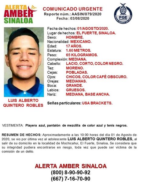 Reportan a cinco menores desaparecidos en una semana en Sinaloa