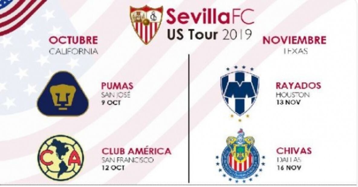Sevilla enfrentará a equipos mexicanos