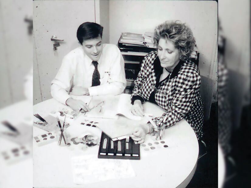 Emmanuel Gueit y Jacqueline Dimier en 1990.