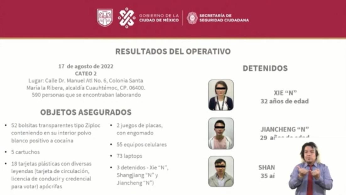 Algunos call centers de "montadeudas" eran coordinados desde China: García Harfuch
