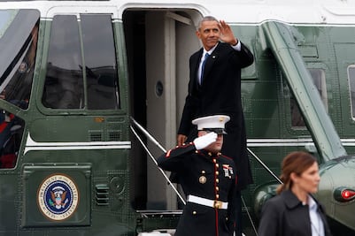 Los Obama se despiden de Washington