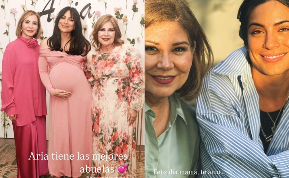Ana Brenda Contreras junto a su madre Blanca Péres y su suegra. Foto: Instagram oficial.