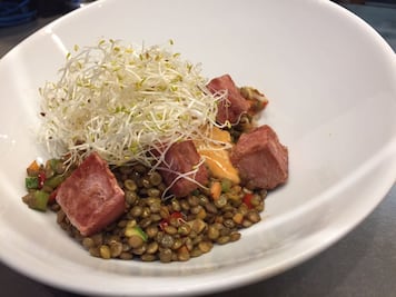 #RECETA Wok de lentejas con atún proteico