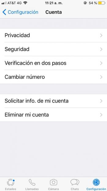Paso a paso para activar el bloqueo por huella en WhatsApp