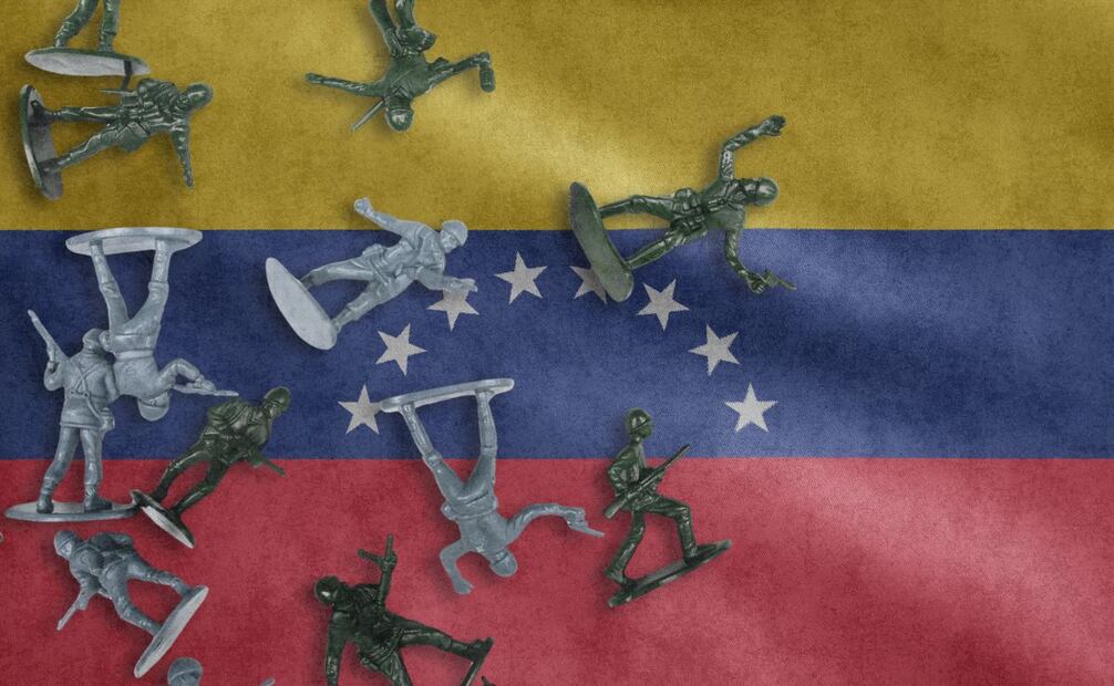 Detrás de la propaganda: La milicia de Maduro y la tensión con EE.UU. | Ilustración: Angélica Vázquez.