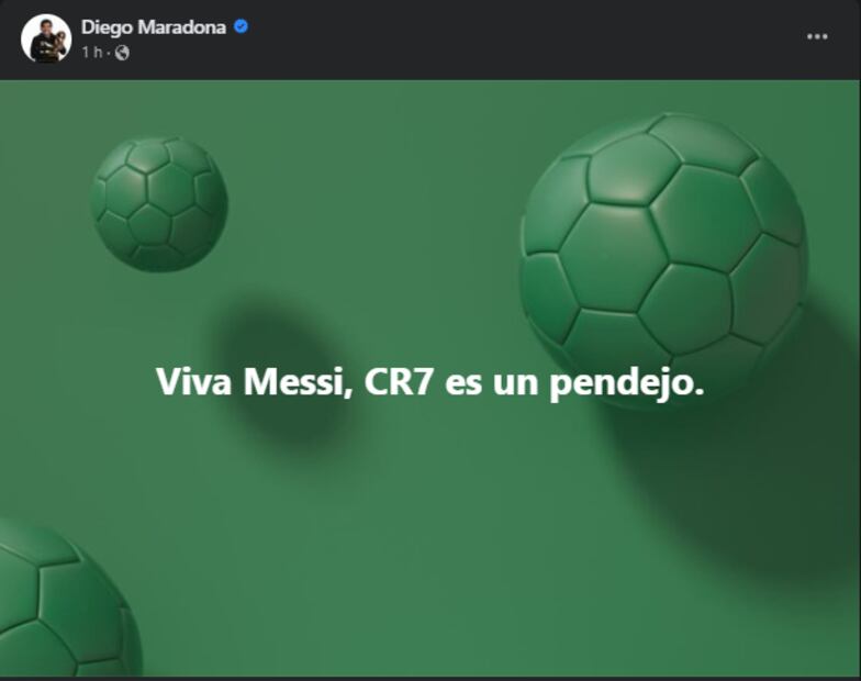 Cuenta hackeada de Maradona