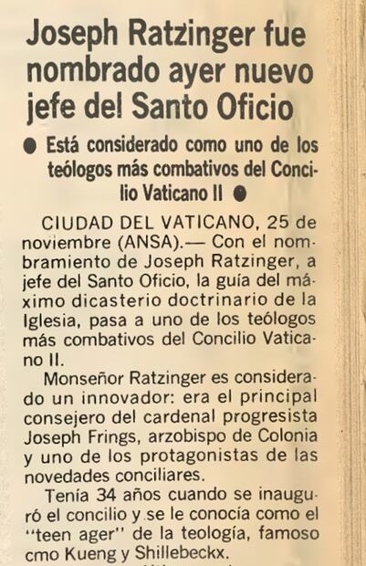 Cuando Ratzinger quiso renunciar a la Congregación para la Doctrina de la Fe y el Papa Juan Pablo II lo negó