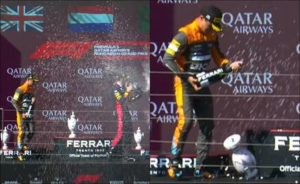 VIDEO: Lando Norris rompe el trofeo de Max Verstappen en el podio del Gran Premio de Hungría