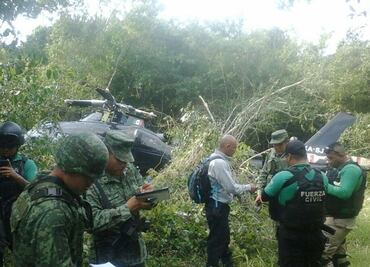 Se desploma helicóptero en Veracruz; no se reportan muertos