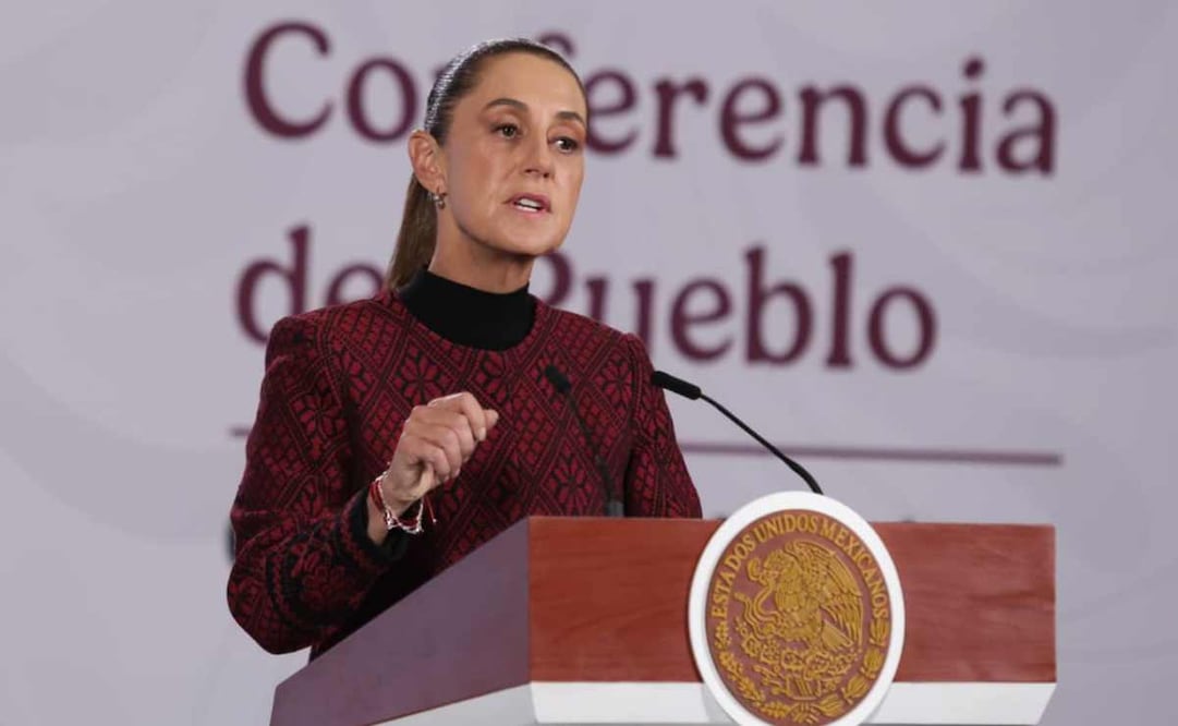 La presidenta Claudia Sheinbaum durante la mañanera del 2 de diciembre del 2025. Foto: Carlos Mejía